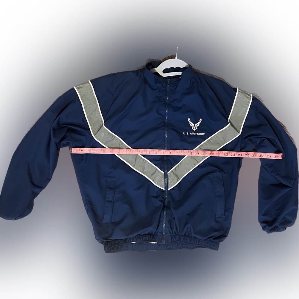 Air Force jacket 3m reflective stripes jogging running full zip